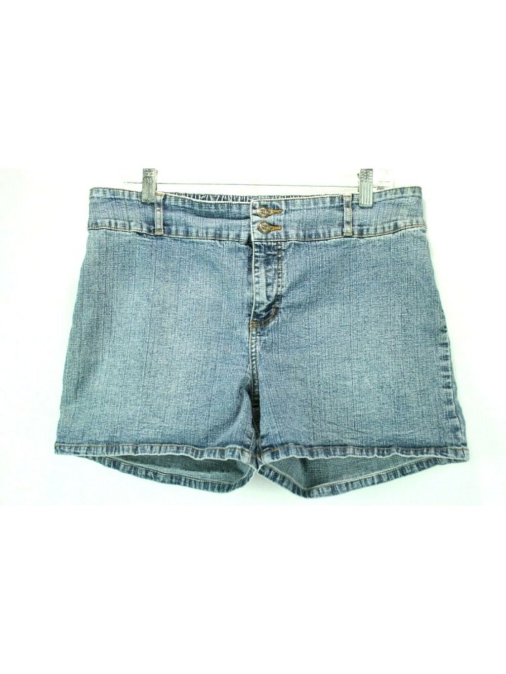 Motherhood Maternity Womens Sz M Shorts Denim Blue Elastic belly band